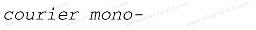 courier mono字体转换